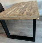 Steigerhouten eettafel, Ophalen, Gebruikt, 50 tot 100 cm, 150 tot 200 cm