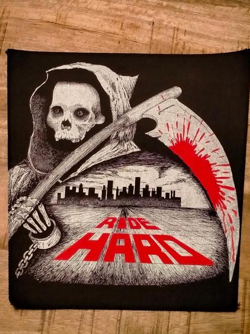 Ride Hard Grim Reaper vintage biker motor backpatch patch, Hobby en Vrije tijd, Naaien en Fournituren, Zo goed als nieuw, Verzenden
