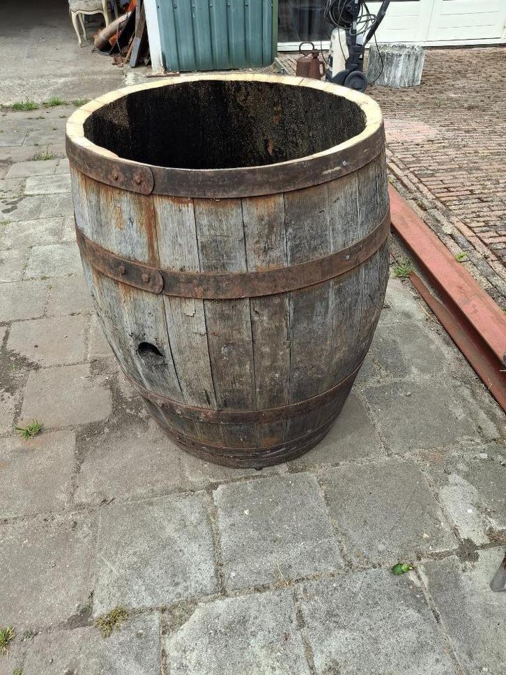 whiskyvat voor boompje-plant 90 cm hg € 75,00 ziefoto-omschr, Tuin en Terras, Regentonnen, Zo goed als nieuw, Hout, 150 liter of meer