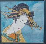 Schilderij  Japanse figuur, Antiek en Kunst, Ophalen