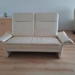 Luie leren tweezitsbank, Huis en Inrichting, Ophalen, Gebruikt, 150 tot 200 cm, Tweepersoons