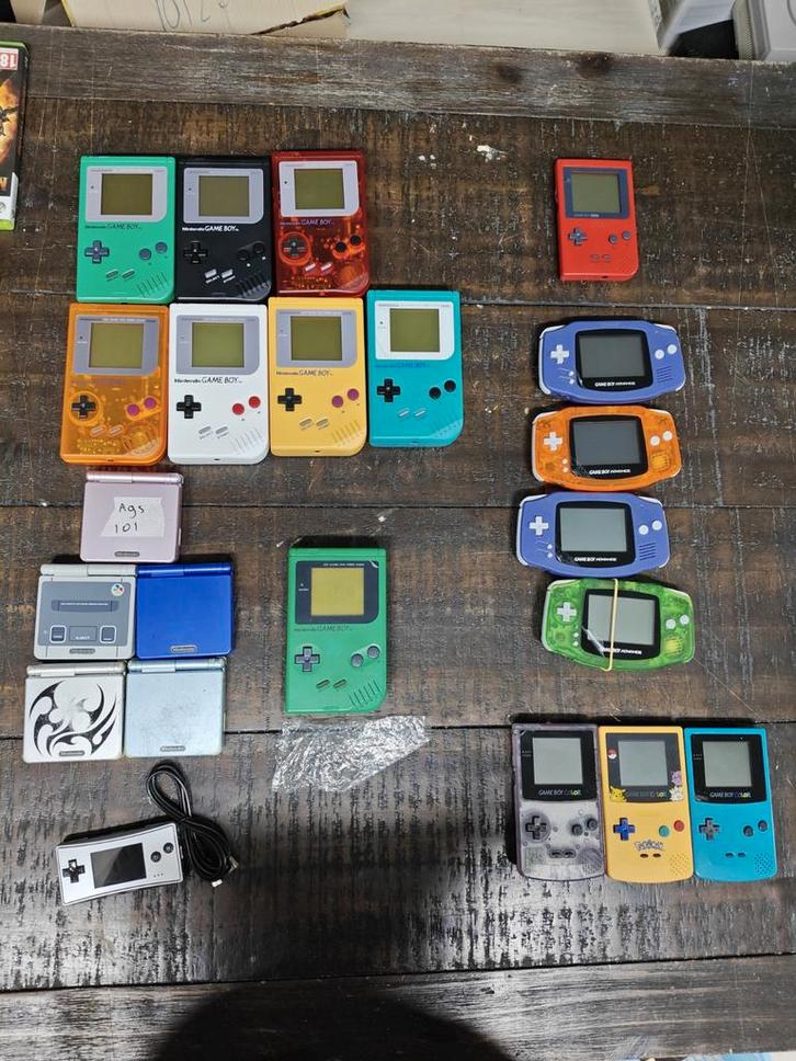 Gameboy Classic, Pocket, Color, Advance, Advance SP, Micro, Spelcomputers en Games, Spelcomputers | Nintendo Game Boy, Gebruikt