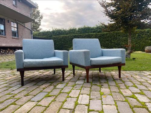 Illum Wikkelsø Fauteuils / vintage/ sixties / mid-century, Huis en Inrichting, Fauteuils, Zo goed als nieuw, 50 tot 75 cm, Ophalen