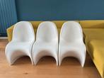 3 originele Vitra Panton stoelen, Huis en Inrichting, Stoelen, Kunststof, Drie, Wit, Design