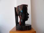 Sixties groot Beeld Afrikaanse Vrouw, hout/zwart, Antiek en Kunst, Ophalen of Verzenden