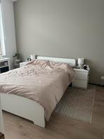 Tweepersoons Ikea bed wit goede staat, Huis en Inrichting, Ophalen, Gebruikt, Wit, Tweepersoons