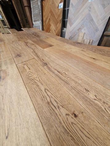 WEEKAANBIEDING! EIKEN VINTAGE VLOER, RUSTIEK HANDGESCHRAAPT, beschikbaar voor biedingen