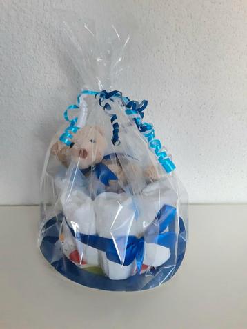 Blauwe luiertaart beertje geboorte jongen kraamfeest kado. M beschikbaar voor biedingen