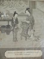 antieke gravure etching Chinese theeceremonie, China Tea, Antiek en Kunst, Ophalen of Verzenden
