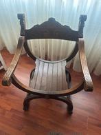 Antieke houten dagobert stoel met armleuningen, Antiek en Kunst, Ophalen