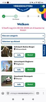 Vriendenloterij uitstapje naar keuze voor 4 personen, Tickets en Kaartjes, Drie personen of meer, Overige soorten