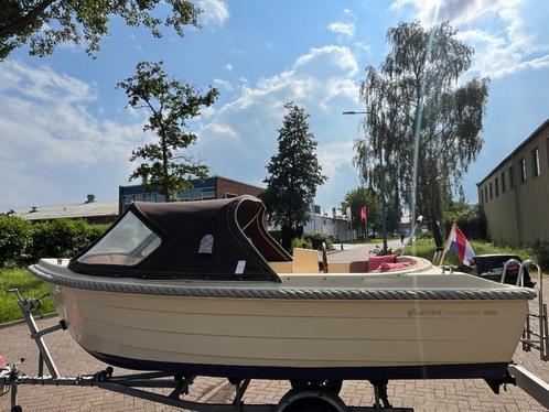Sloep: Leuke, ruimer Clever 465 + Suzuki 9.9pk + Trailer, Watersport en Boten, Sloepen, Gebruikt, 10 tot 30 pk, 3 tot 6 meter