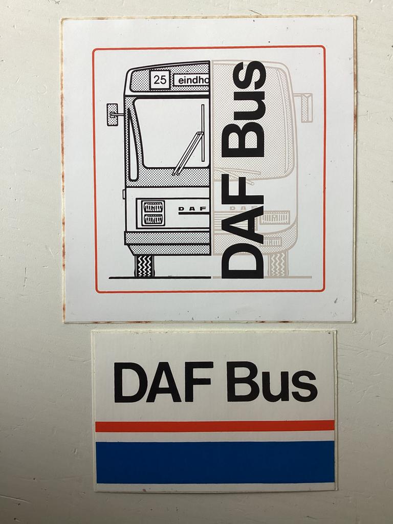 2 stickers DAF Bus, Verzamelen, Verzenden, Zo goed als nieuw, Merk