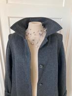 Vintage lange loden jas uit de jaren 1960, Ophalen, Gedragen, Maat 42/44 (L), Grijs