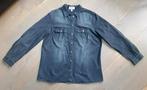 Te koop: Zwart jeans overhemd van het merk JOHN BANER MT: M, Blauw, John Baner, Gedragen, Halswijdte 39/40 (M)