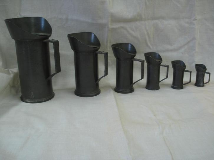 Tinnen maatkannen, Antiek en Kunst, Antiek | Tin, Ophalen