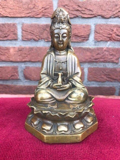 verfijnd bronzen beeld van Kwanyin, Antiek en Kunst, Ophalen of Verzenden
