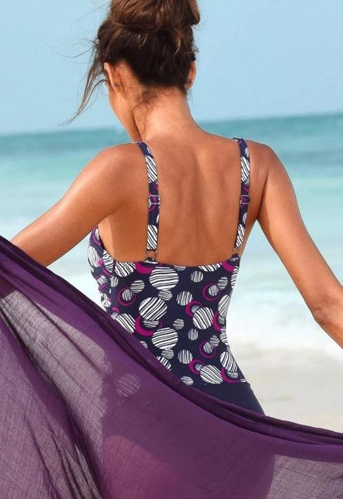 Lascana beugel bh badpak 42E, Kleding | Dames, Badmode en Zwemkleding, Zo goed als nieuw, Badpak, Blauw, Ophalen of Verzenden