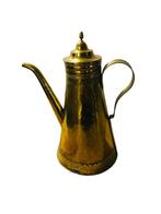Geelkoperen koffiekan vintage retro, Ophalen of Verzenden, Koper