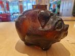 Vintage Glazen Spaarvarken, Antiek en Kunst, Antiek | Glas en Kristal, Ophalen of Verzenden
