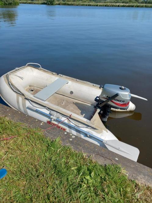 Suzumar MX-230 + Mariner 4tak 4pk motor, in goede staat., Watersport en Boten, Rubberboten, Gebruikt, Overige merken, Airdeck