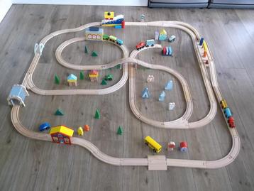 Houten Trein Set met Schip, Station, Tunnel en Meer! beschikbaar voor biedingen