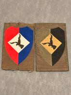 Setje arm emblemen LMB luchtmobiele brigade, Verzenden, Landmacht, Nederland, Embleem of Badge