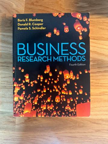 Business Research Methods (4th edition) | Boris F. Blumberg beschikbaar voor biedingen