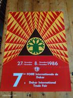 Dakar International Trade Fair 1986 Affiche, Ophalen of Verzenden, A1 t/m A3, Rechthoekig Staand, Reclame
