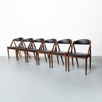 Vintage Deense Kai Kristiansen stoelen, set van 6, Ophalen, Gebruikt, Zwart, Hout