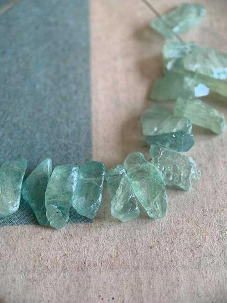 Aquamarijn kralen streng, Sieraden, Tassen en Uiterlijk, Edelstenen, Nieuw, Ophalen of Verzenden