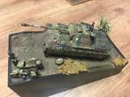 Diorama 1/35 Panther Modelbouw Wehrmacht Panzer WW2, Diorama, 1:35 tot 1:50, Ophalen of Verzenden, Zo goed als nieuw