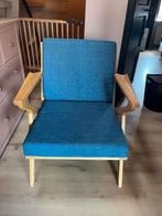 Prachtig blank houten fauteuil, scandinavisch design, Huis en Inrichting, Fauteuils, Ophalen, Zo goed als nieuw
