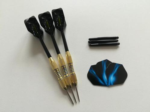 Nieuwe dartpijlen 22 gram goud/blauw, Sport en Fitness, Darts, Nieuw, Pijlen, Ophalen of Verzenden
