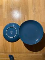 8 Blauwe IKEA Ontbijtborden - Zo Goed Als Nieuw, Huis en Inrichting, Ophalen of Verzenden, Zo goed als nieuw, Bord(en), Effen