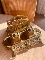 Prachtige Antiek messing bureau set, Huis en Inrichting, Ophalen of Verzenden, Gebruikt