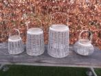 4 sfeervolle lantaarns voor binnen/buiten, Huis en Inrichting, Ophalen of Verzenden, Zo goed als nieuw, Overige materialen, 25 tot 50 cm