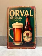 Mancave Bar Café Wanddecoratie metalen bordje Orval Bier, Ophalen of Verzenden, Zo goed als nieuw, Reclamebord, Plaat of Schild