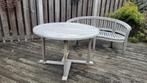 Tuinset teakhout , tafel en bank, Tuin en Terras, Tuinsets en Loungesets, Ophalen, Gebruikt, Teakhout, Bank