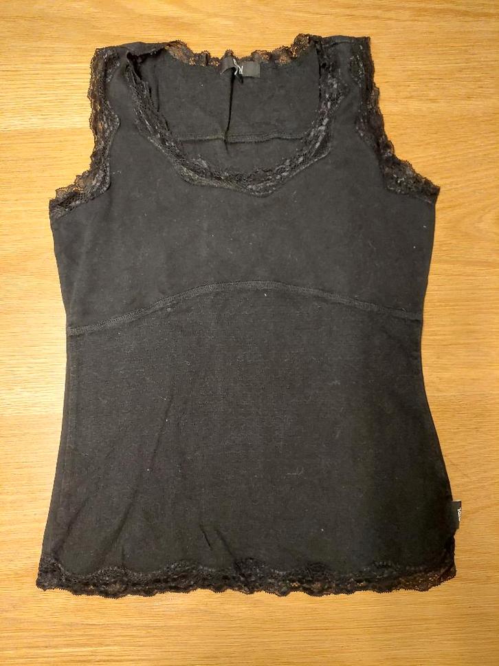 Top, hemd, singlet, didi S, Kleding | Dames, Tops, Gedragen, Maat 36 (S), Zwart, Zonder mouw, Ophalen of Verzenden