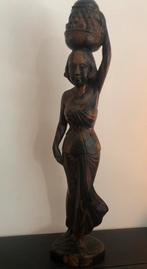 Houtsnijwerk / Indonesië - Bali : Coromandel beeld vrouw, Ophalen of Verzenden