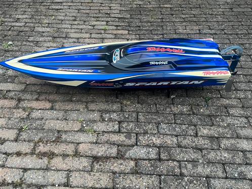Traxxas spartan 6S VXL blauw met diverse upgrades, Hobby en Vrije tijd, Modelbouw | Radiografisch | Overige, Gebruikt, Ophalen