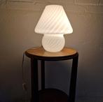Murano Witte Swirl Mushroom lamp, jaren 70, Huis en Inrichting, Lampen | Tafellampen, Gebruikt, -, -, Ophalen of Verzenden