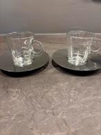 NESPRESSO Espresso kopjes met schotels, Ophalen of Verzenden, Effen, Kop(pen) en/of Schotel(s), Glas
