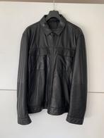 Zwarte Massimo Dutti leren jas, Kleding | Heren, Jassen | Zomer, Zwart, Overige maten, Ophalen of Verzenden, Zo goed als nieuw