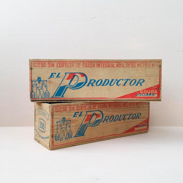 nog 1 Frans export-kaaskistje van Hollandse Gouda kaas, Antiek en Kunst, Curiosa en Brocante, Ophalen of Verzenden