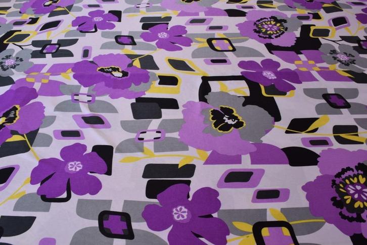 Retro vintage tricot jaren 70 lap stof / coupon, Hobby en Vrije tijd, Stoffen en Lappen, Nieuw, Polyester, 120 cm of meer, 30 tot 200 cm