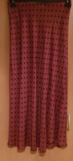 Satijnen rok - brique met zwarte stippen - M, Kleding | Dames, Rokken, Maat 38/40 (M), Bruin, Ophalen of Verzenden, Zo goed als nieuw