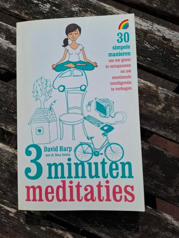 David Harp - 3 minuten meditaties, Boeken, Esoterie en Spiritualiteit, Zo goed als nieuw, Instructieboek, Meditatie of Yoga, Ophalen of Verzenden
