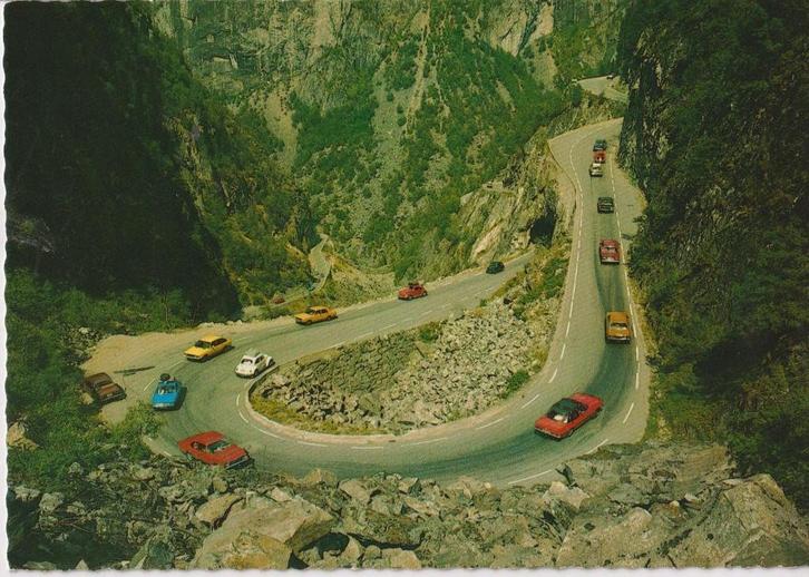 Noorwegen , Måbødalen met auto's, Verzamelen, Ansichtkaarten | Buitenland, Ongelopen, Overig Europa, 1960 tot 1980, Ophalen of Verzenden